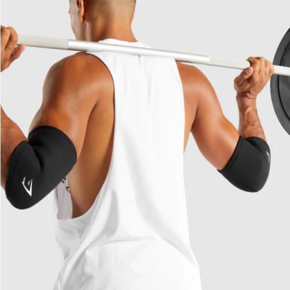 GYMSHARK ELBOW SLEEVES BLACK MEDIUM NEW